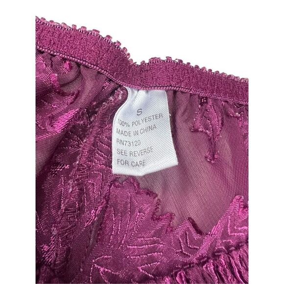 Frederick’s of Hollywood Women’s Small Pajama Set Tank & Shorts Purple Bows - Picture 8 of 9